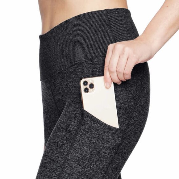 NEW Kirkland Signature Brushed Capris | Heathered Black - Picture 3 of 6